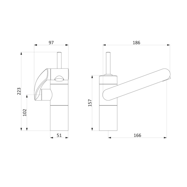 Смеситель для раковины Damixa Arc 290217464