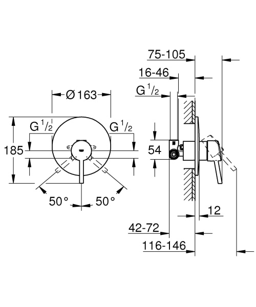Смеситель для душа однорычажный Grohe Concetto 32213 001 (32213001) хром