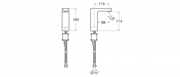 Электронный кран для раковины Roca L90 A5A5701C00