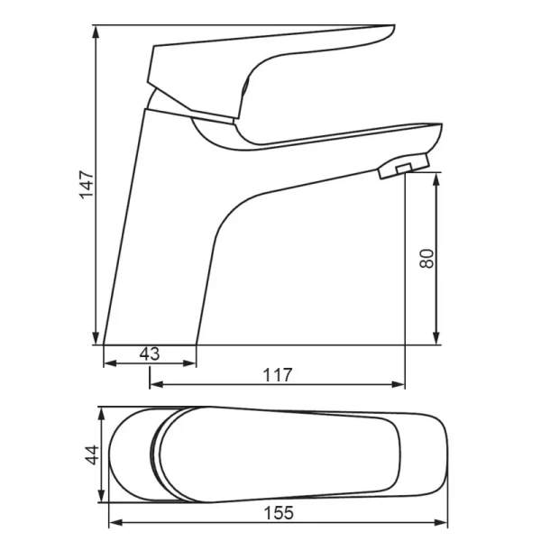 Смеситель для раковины Damixa Jupiter 770210201