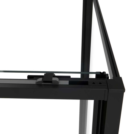 Душевой уголок Vincea  Slim Soft VSR-1SS9012CLB (120х90)  черный, стекло прозрачное