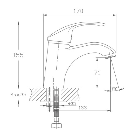 Смеситель для раковины Haiba HB1021