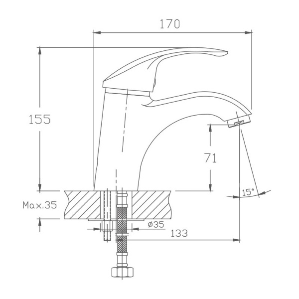 Смеситель для раковины Haiba HB1021