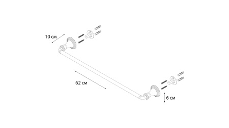 Полотенцедержатель FIXSEN Best трубчатый FX-71601A