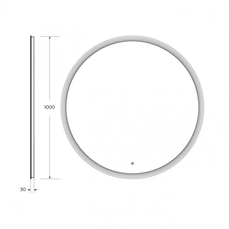 Зеркало (100х100) Cezares CZR-SPC-ECO-1000-LED-TCH