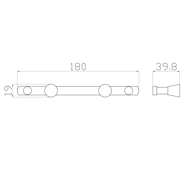 Двойной крючок для ванной WONZON & WOGHAND, хром WW-9381-2