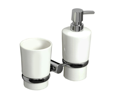 Стакан и дозатор с держателем WasserKRAFT K-28289