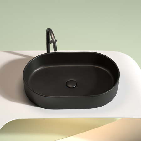 Раковина накладная (60,8х38,5) Ceramica Nova ELEMENT CN6048MB