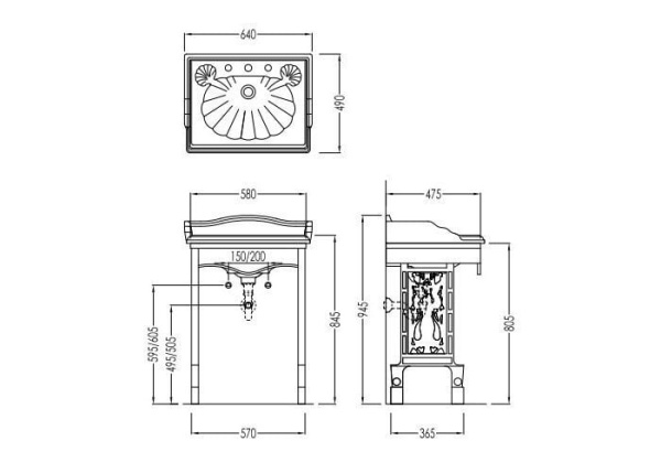 Консоль для раковины Devon&Devon Angel CGANGELBCO