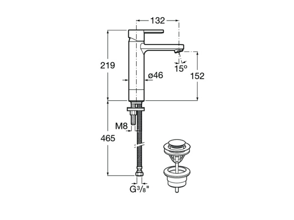 Смеситель для раковины Roca Naia 5A3D96C00