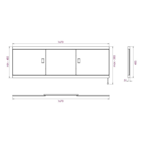 Экран под ванну Onika Монако 170 517014
