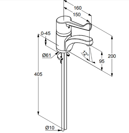 Смеситель для раковины Kludi Medi Care 341130524