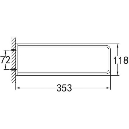 Двойной полотенцедержатель CEZARES MAXIMA CZR-F-8915