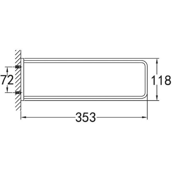 Двойной полотенцедержатель CEZARES MAXIMA CZR-F-8915