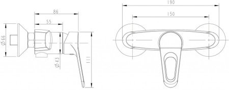 Смеситель для душа Bravat Eco-D F993158C-01