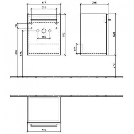Тумба под раковину Villeroy & Boch Avento A88701B4