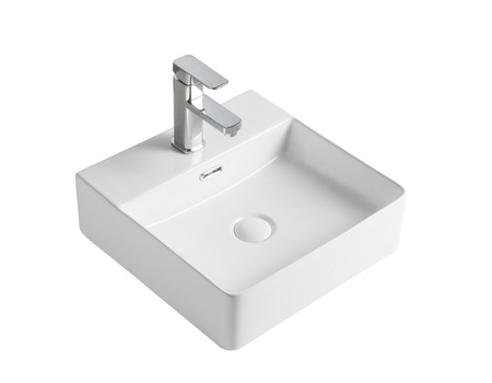 Раковина накладная (41х42) Orange  B04-405W белый глянец