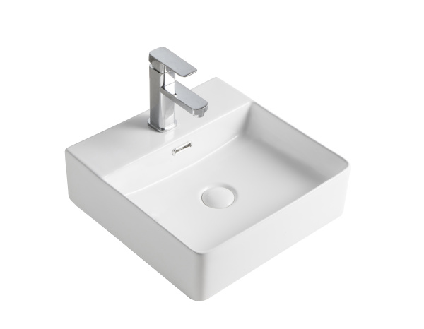 Раковина накладная (41х42) Orange  B04-405W белый глянец