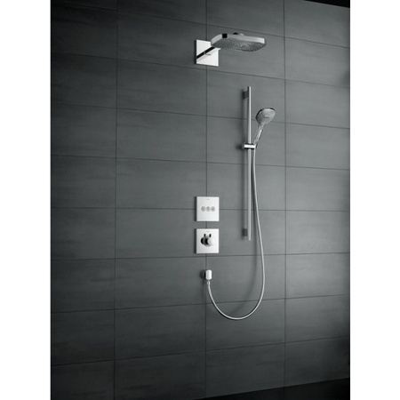 Душевой гарнитур с мыльницей Hansgrohe Raindance Select 120 3jet EcoSmart 26623400 белый/хром
