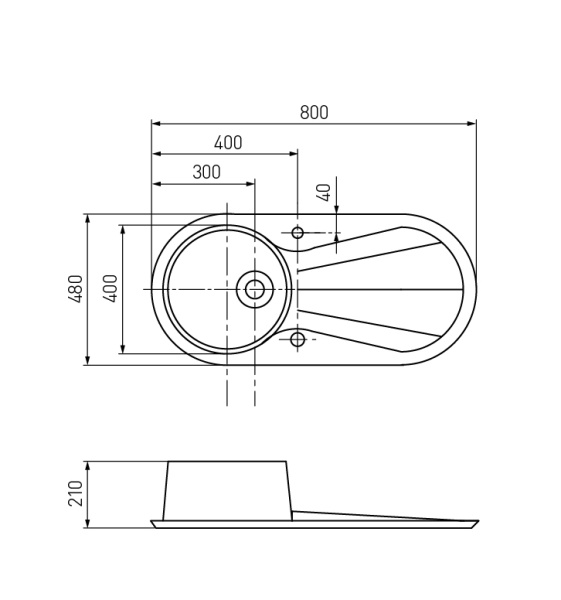 Кухонная мойка Aquaton Паола 1A714032PA270 терракот