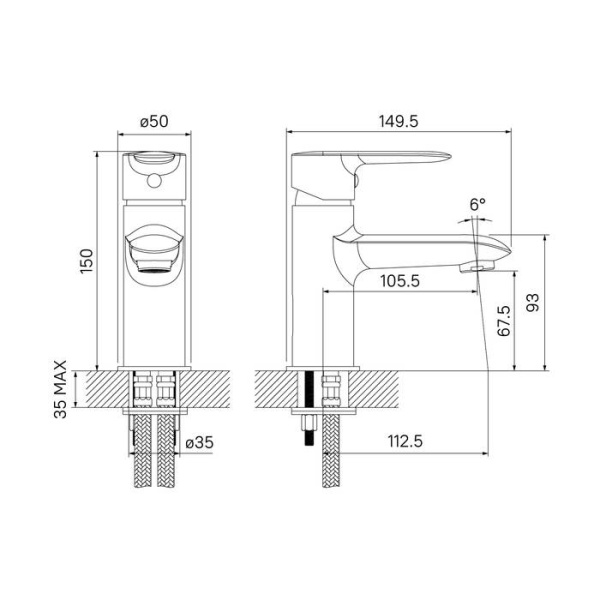 Смеситель для раковины IDDIS Cuba CUBSB00i01, хром