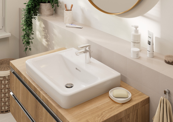Смеситель для раковины с донным клапаном CoolStart Hansgrohe Vernis Blend 71584000 хром