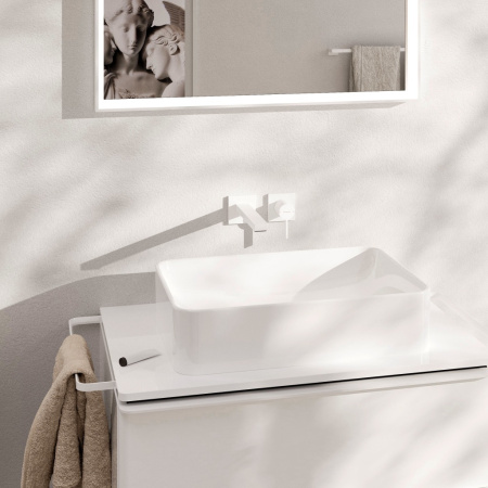 Смеситель для раковины встраиваемый Hansgrohe Tecturis E 73051700 белый матовый