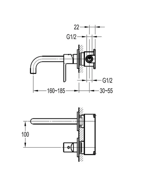 Смеситель для раковины Cezares Eco ECO-DI-NOP