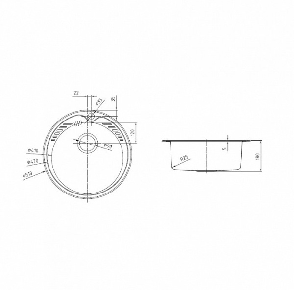 Мойка кухонная из нержавеющей стали IDDIS Suno (SUN51S0i77)