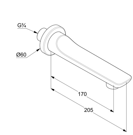 Излив для ванны Kludi Balance 5250305