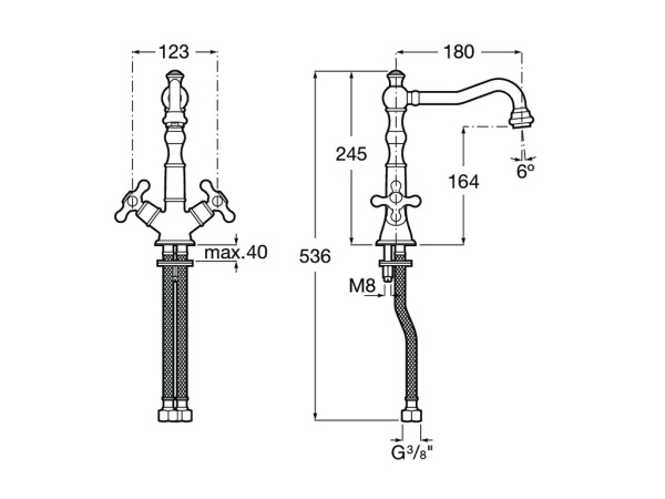 Смеситель для раковины Roca Carmen 5A384BC00