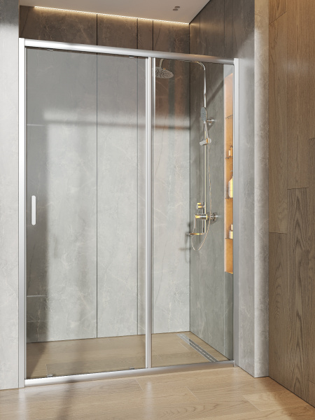 Душевая дверь (130,5х190) Orange E02-130TCR хром