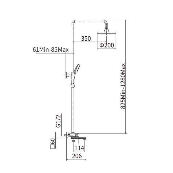 Душевая система с изливом Fashun  A2447 Душевая система с изливом Fashun  A2447