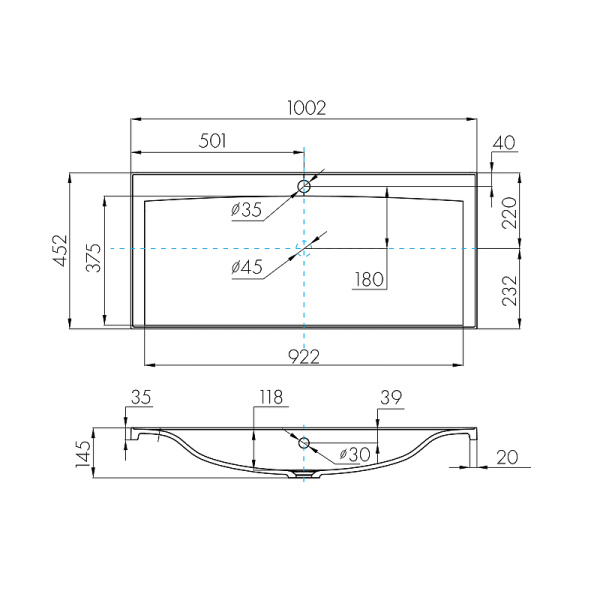Тумба под раковину Aquaton Мадрид 100 1A1280K4MA010