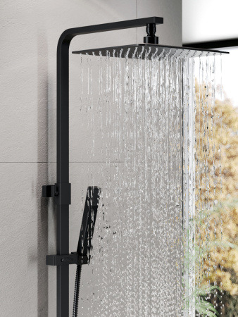 Душевая система смеситель с изливом Agger Great A2893344 черный