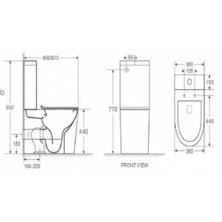 Унитаз наполный Koller Pool ORION с сидением Soft-close OR-0650-RC-C