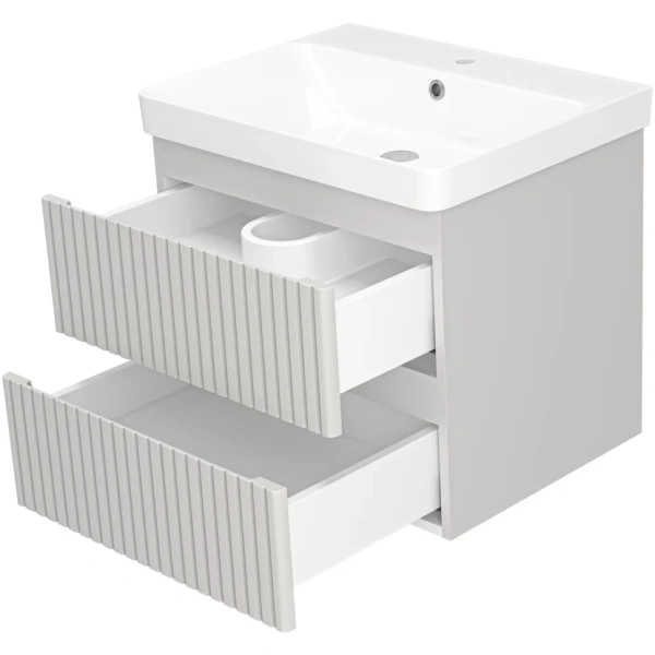 Тумба под раковину 60 Brevita Victory VIC-09060-0302Я без раковины, серый кашемир