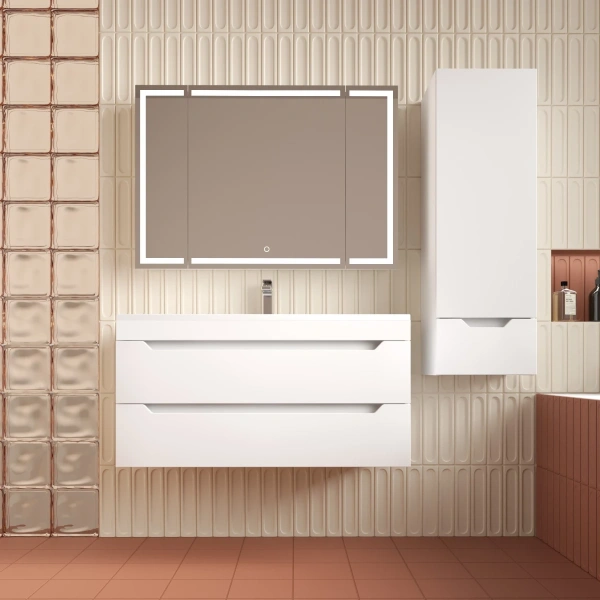 Тумба подвесная без раковины 100 см Style Line Остин ЛС-00002407 белый матовый