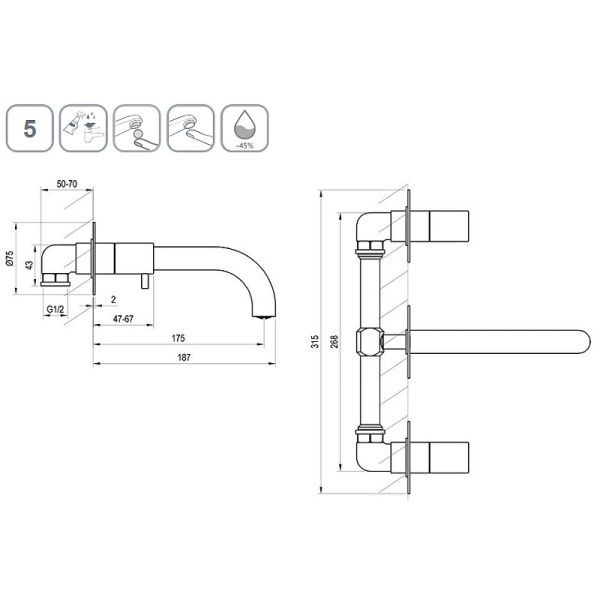 Смеситель для раковины Ravak Espirit ES 019.20GB.O1 X070313 графит