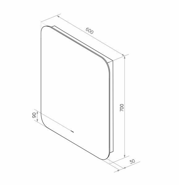 Зеркало с подсветкой Art&Max Ravenna AM-Rav-600-700-DS-C