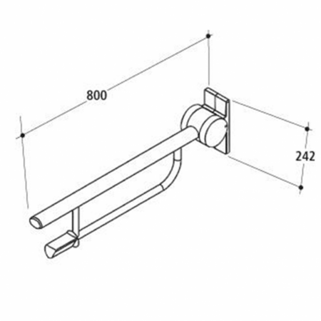 Поручень для унитаза откидной 80 см Ideal Standard Contour 21, S6360AC