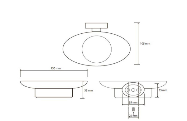 Мыльница  Bemeta Oval 118408021 Мыльница  Bemeta Oval 118408021