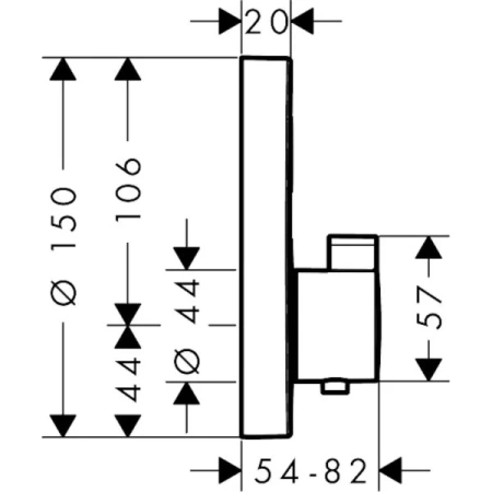 Термостат для душа Hansgrohe ShowerSelect 15744000