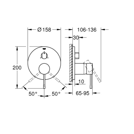 Смеситель для ванны Grohe Essence New 24169DC1