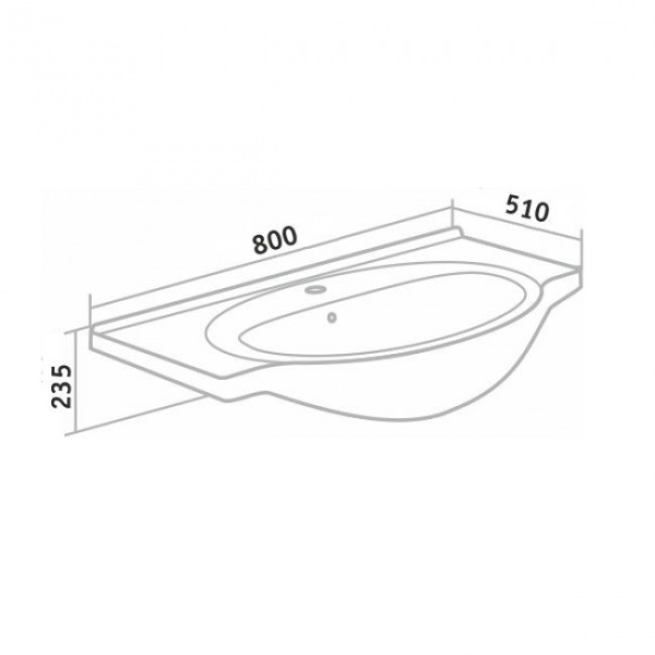 Раковина мебельная Cersanit Erica 80 (УТ000002236)