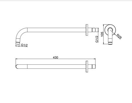 Держатель верхнего душа  D&K (DC1004891)