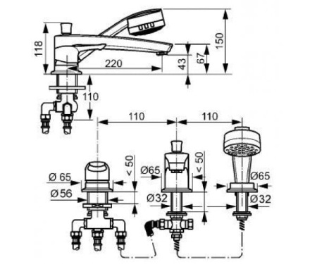 Смеситель для ванны KLUDI MX 334470562