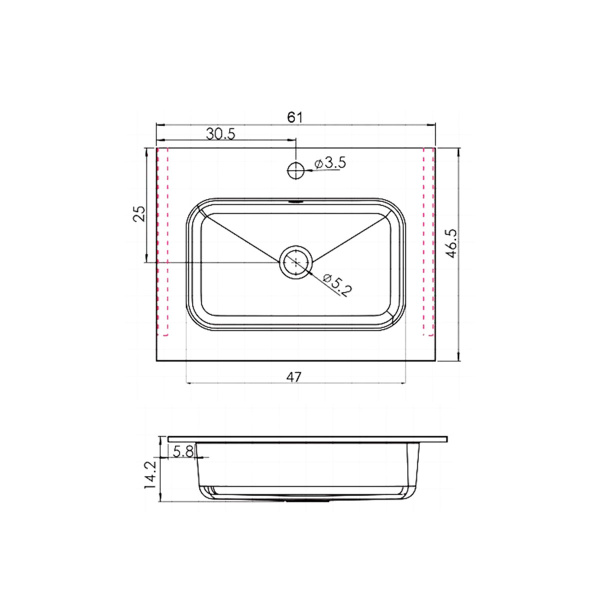 Раковина Vincea VCB-2N600W