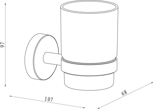 Стеклянный стакан Damixa Scandi Pro HASP34300