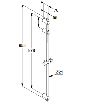 Душевая штанга Kludi A-QA 6564105-00